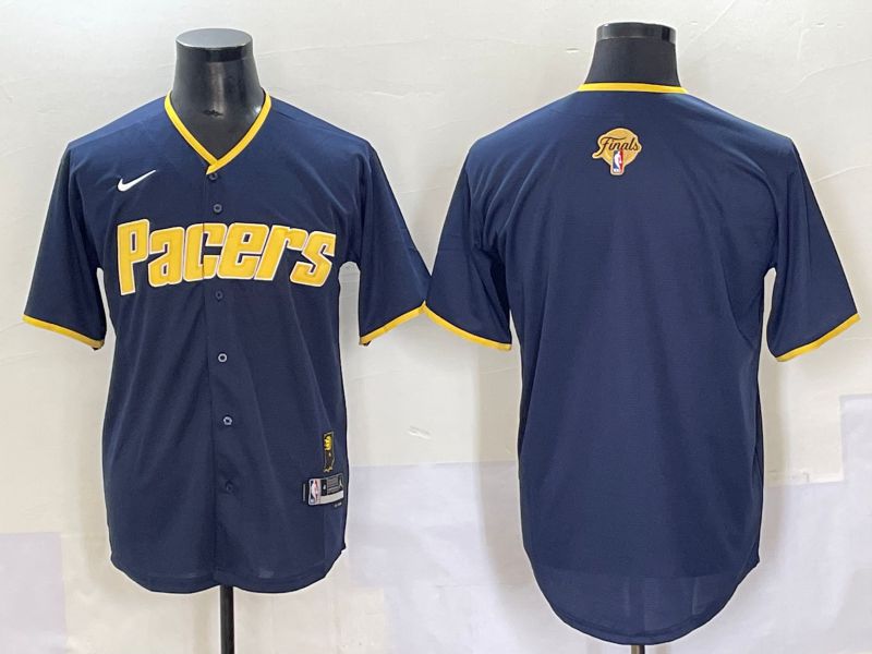 Men 2025 Indiana Pacers Blank Blue Joint Name Nike NBA Jersey style 1->kansas city royals->MLB Jersey